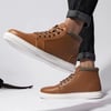 Arkbird Casual Sneaker Shoes Laceup Leather Chukka Boots for MenBrowntexture363