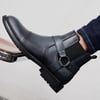 Arkbird Chelsea Ankle Boots for Men Genuine Leather Oxford Casual and Formal Dress BootLight Black