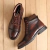 Arkbird Mens Chelsea Boots Stylish and Comfort Leather Chukka Ankle Boots with ZipperBrownish803