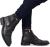 Arkbird Mens Chelsea Boots Stylish and Comfort Leather Chukka Ankle Boots with ZipperGrayblack806