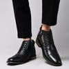 Mens Fashion Oxford Dress Boots Leather Chukka Ankle Boot Business Work Daily Shoes for MenBlack218