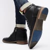 Mens Fashion Oxford Dress Boots Leather Chukka Ankle Boot Business Work Daily Shoes for MenBlack889