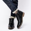 Mens Fashion Oxford Dress Boots Leather Chukka Ankle Boot Business Work Daily Shoes for MenBlack889