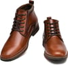 Mens Fashion Oxford Dress Boots Leather Chukka Ankle Boot Business Work Daily Shoes for MenBrown363