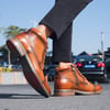 Mens Fashion Oxford Dress Boots Leather Chukka Ankle Boot Business Work Daily Shoes for MenBrown889