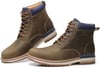 Mens Oil Full Grain Leather Boots Lightweight amp NonSlip Mid Ankle Boot for Outdoor Allmatch Fashion StyleKhaki