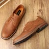 Mens Oxford Casual LaceUp Dress ShoesBrown