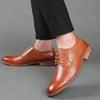 Mens Oxford Casual LaceUp Dress ShoesBrown522