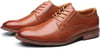 Mens Oxford Casual LaceUp Dress ShoesBrown522