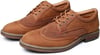 Mens Oxford Casual LaceUp Dress ShoesWingtipapricot