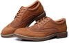 Mens Oxford Casual LaceUp Dress ShoesWingtipapricot