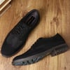 Mens Oxford Casual LaceUp Dress ShoesWingtipblack