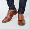 Mens Oxford Dress Shoes Classic Fashion Genuine Leather Business Work Shoe for MenBrown807