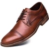 Mens Oxford Casual LaceUp Dress ShoesBrownish533