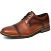 Mens Oxford Dress Shoes Classic Fashion Genuine Leather Business Work Shoe for MenBrown315