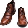 Mens Fashion Oxford Dress Boots Leather Chukka Ankle Boot Business Work Daily Shoes for MenBrown218