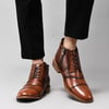 Mens Fashion Oxford Dress Boots Leather Chukka Ankle Boot Business Work Daily Shoes for MenBrown218