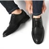 Mens Oxford Casual LaceUp Dress ShoesBlack333