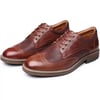 Mens Oxford Casual LaceUp Dress ShoesWingtipbrown