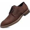 Mens Oxford Casual LaceUp Dress ShoesMaroon Brown 168