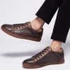 Fashion Sneakers Originals Casual Laceup Oxford Shoes for Men WhiteDark Brown Emboss105