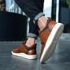 Arkbird Leather Loafers Casual SlipOn Sneaker Shoes for MenBrown2211