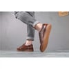 Fashion Sneakers Originals Casual Laceup Oxford Shoes for Men WhiteDark Browna