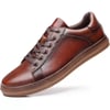 Fashion Sneakers Originals Casual Laceup Oxford Shoes for Men WhiteDark Brownb