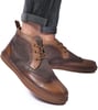 Arkbird Casual Sneaker Shoes Laceup Leather Chukka Boots for Men522brown