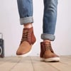 Arkbird Casual Sneaker Shoes Laceup Leather Chukka Boots for Men818brown