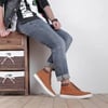 Arkbird Casual Sneaker Shoes Laceup Leather Chukka Boots for Men98brown