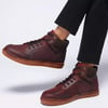 Arkbird Casual Sneaker Shoes Laceup Leather Chukka Boots for Men302reddish Brown