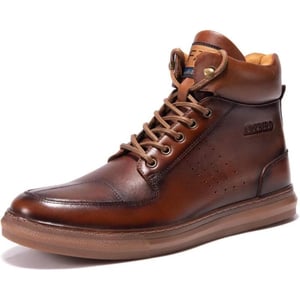 Arkbird Casual Sneaker Shoes Laceup Leather Chukka Boots for MenDark Brown1188