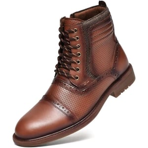 Arkbird Mens Chelsea Boots Stylish and Comfort Leather Chukka Ankle Boots with ZipperHpbrown806