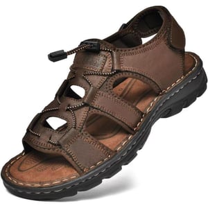 Arkbird Mens Sandals Closed Toe Leather Fisherman Outdoor Hiking Sport Shoes SummerCoffee72