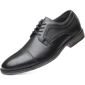 Mens Oxford Casual LaceUp Dress ShoesBlack533