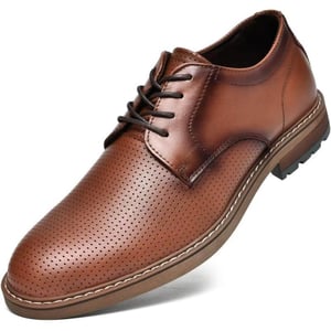 Mens Oxford Casual LaceUp Dress ShoesBrown0168