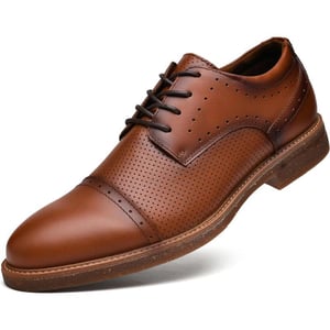 Mens Oxford Casual LaceUp Dress ShoesBrown370