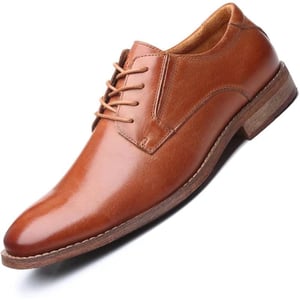 Mens Oxford Casual LaceUp Dress ShoesBrown522