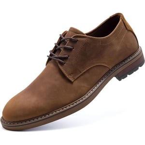 Mens Oxford Casual LaceUp Dress ShoesDark Brown 168