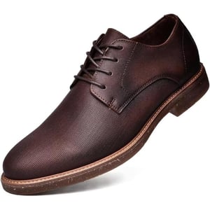 Mens Oxford Casual LaceUp Dress ShoesDark Brown2368