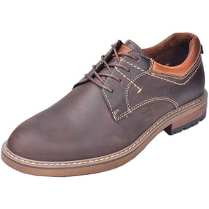 Mens Oxford Casual LaceUp Dress ShoesPlaintoe Coffee