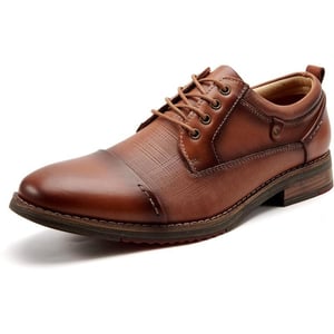 Mens Oxford Dress Shoes Classic Fashion Genuine Leather Business Work Shoe for MenBrown807