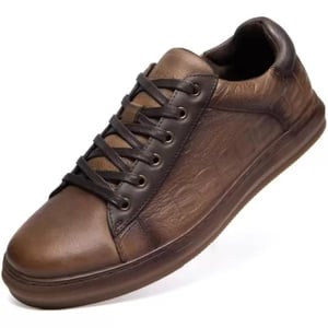 Fashion Sneakers Originals Casual Laceup Oxford Shoes for MenBrown Emboss105