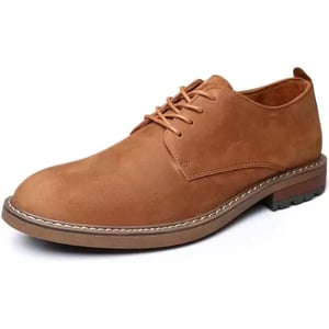 Mens Oxford Casual LaceUp Dress ShoesBrown