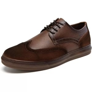 Mens Oxford Dress Shoes Classic Fashion Genuine Leather Business Work Shoe for MenYellow Brown962