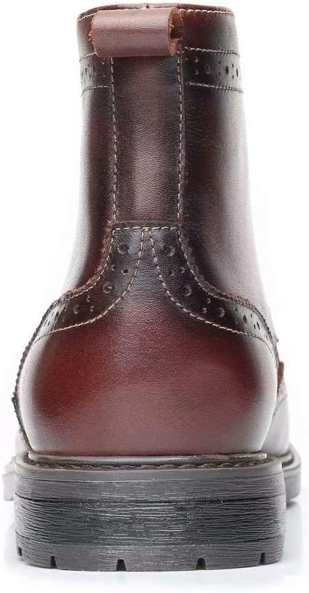 Arkbird Mens Chelsea Boots Stylish and Comfort Leather Chukka Ankle Boots with ZipperBrownish999