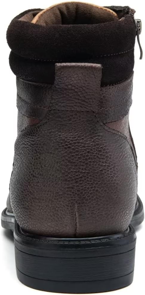 Arkbird Mens Chelsea Boots Stylish and Comfort Leather Chukka Ankle Boots with ZipperBrownembossed803