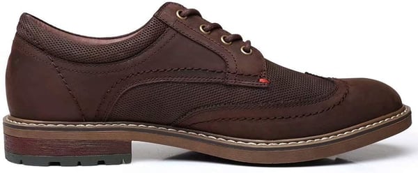 Mens Oxford Casual LaceUp Dress ShoesWingtipcoffee