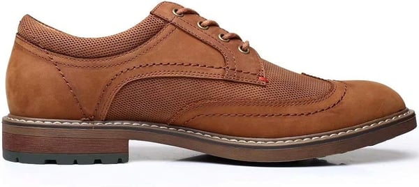 Mens Oxford Casual LaceUp Dress ShoesWingtipapricot